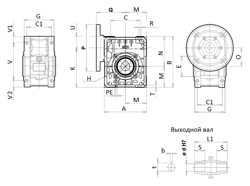 D Чертеж Редуктора Mu 90